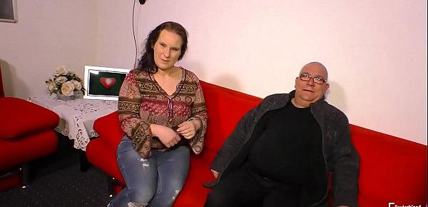  DEUTSCHLAND REPORT - Fat German mature newbie gets her horny pussy slammed hard